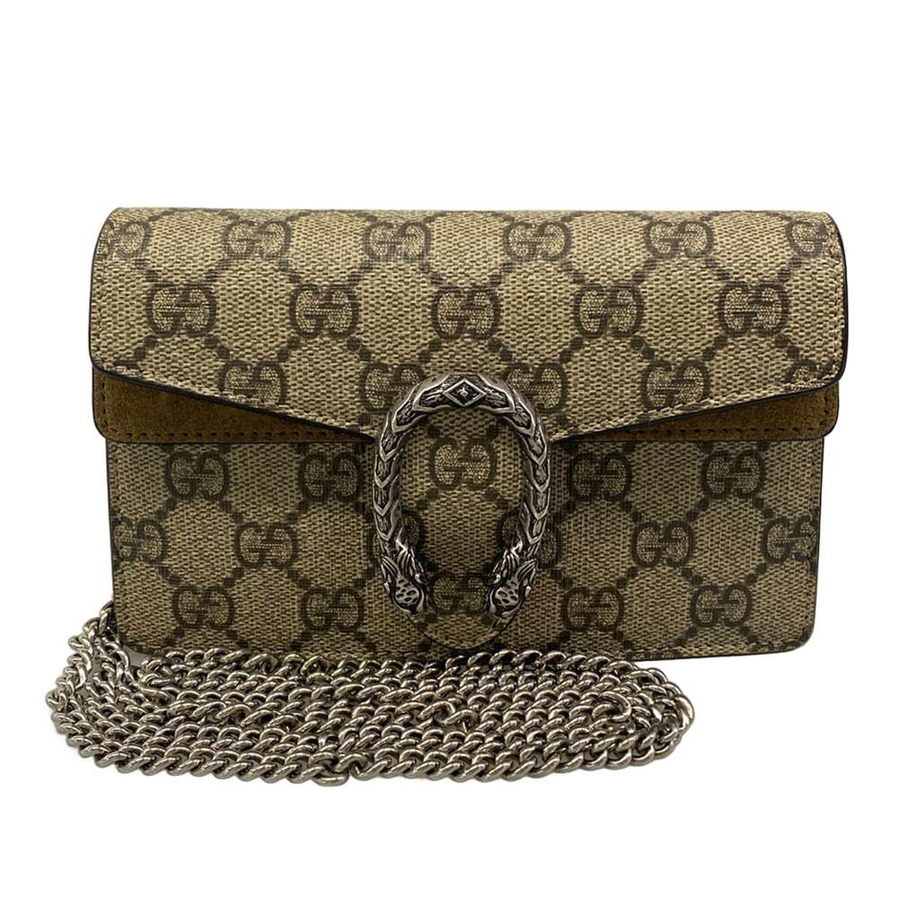 Gucci GG Supreme Duo-Nysos Mini Shoulder Bag Shoulder Bag Beige Brown